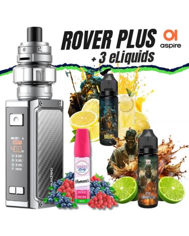 Kit ROVER PLUS (Carbon SILVER) + 3 Líquidos (150ml)