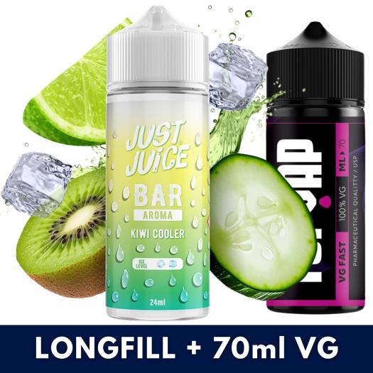 Kiwi Cooler 24ml/120 (Longfill) Just Juice Bar + 70ml VG Fast