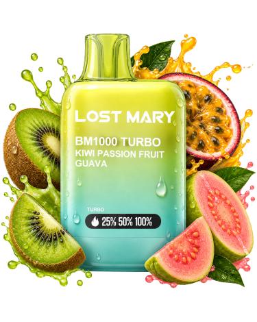 Kiwi Passion Fruit Guava BM1000 Turbo Lost Mary by ElfBar 20mg