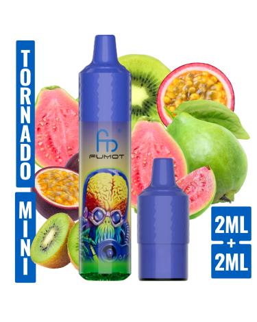 Kiwi Passion Guava Mini Tornado 1200 (com 2 cápsulas de 2 ml e 20 mg)