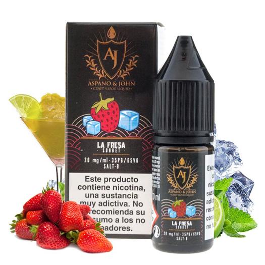 LA FRESA SORBET- Aspano & John 10 ml - 10mg y 20mg - SALES DE NICOTINA