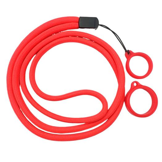 Lanyard com anel de silicone Vermelho