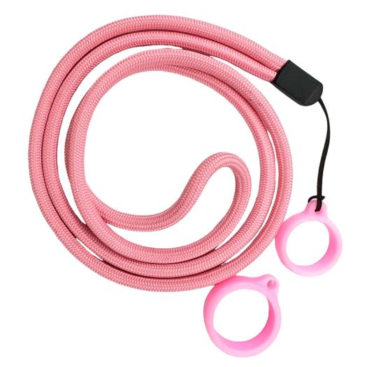 Lanyard com anel de silicone Rosa