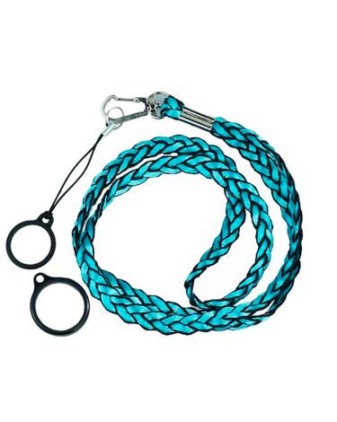 Lanyard trançado AZUL com 2 anéis de silicone