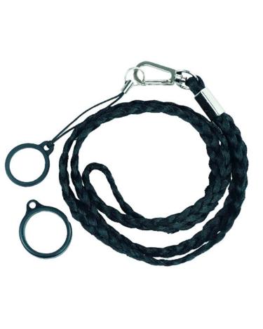 Lanyard trançado BLACK com 2 anéis de silicone