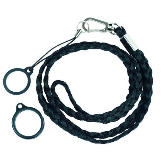 Lanyard trançado BLACK com 2 anéis de silicone