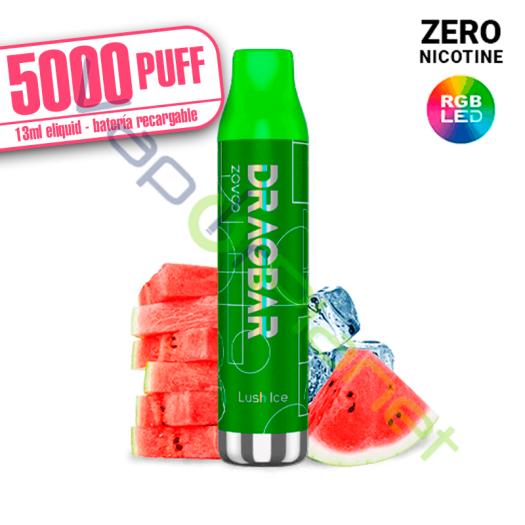 LED - Dragbar LUSH ICE 13ml - 5000 PUFF - Zovoo by VooPoo - Descartável SEM NICOTINA