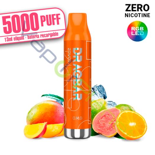 LED - Dragbar ORANGE MANGO GUAVA 13ml - 5000 PUFF - Zovoo by VooPoo - Descartável SEM NICOTINA