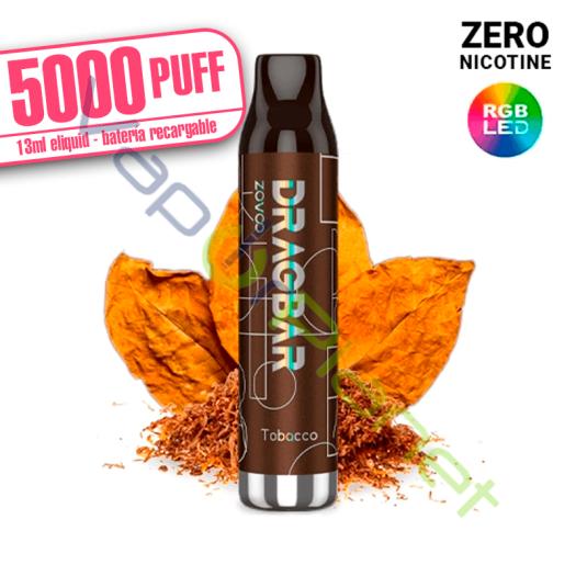 LED - Dragbar TOBACCO 13ml - 5000 PUFF - Zovoo by VooPoo - Descartável SEM NICOTINA