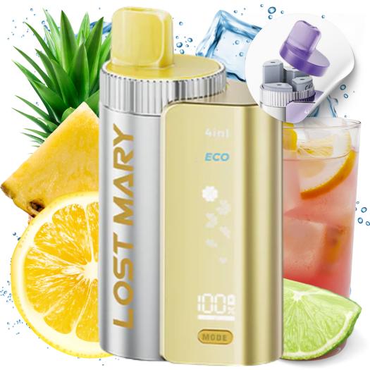 Lemon Edition - 3200-2400 Puff - Descartável 4in1 Lost Mary by Elfbar Lemon Edition - 3200-2400 Puff - Descartável 4in1 Lost Mary by Elfbar