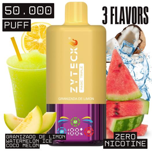 Lemon Slush | MAGIC TRIPLE Descartável | 50.000 Puff Sem Nicotina |