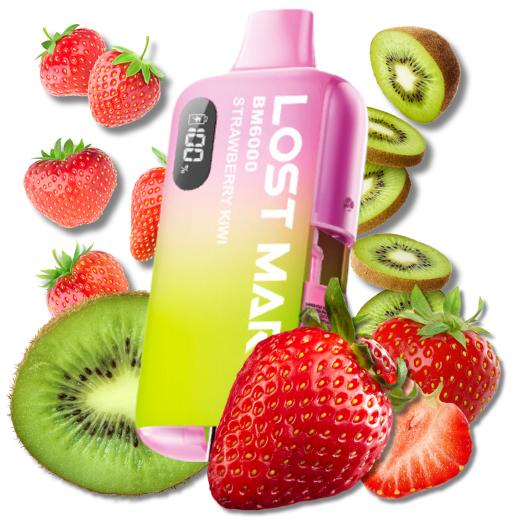 Descartável LOST MARY BM6000 | Strawberry Kiwi | 6000 puffs 20mg by ElfBar