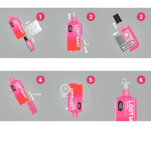 Descartável LOST MARY BM6000 | Watermelon Ice | 6000 puffs 20mg by ElfBar