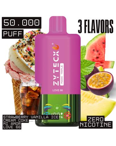 Love 66 | MAGIC TRIPLE Descartável | 50.000 Puff Sem Nicotina |