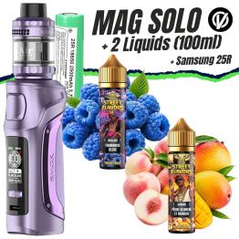 MAG SOLO Kit (Purple Haze) + 2 Líquidos (100ml) + Pilha Samsung 25R