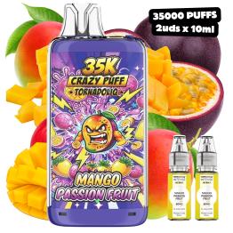 Mango Passion Fruit Crazy Puff 35K 2x10ml 20mg Tornadoliq