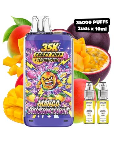 Mango Passion Fruit Crazy Puff 35K 2x10ml 20mg Tornadoliq
