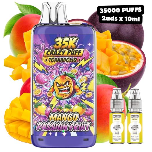 Mango Passion Fruit Crazy Puff 35K 2x10ml 20mg Tornadoliq
