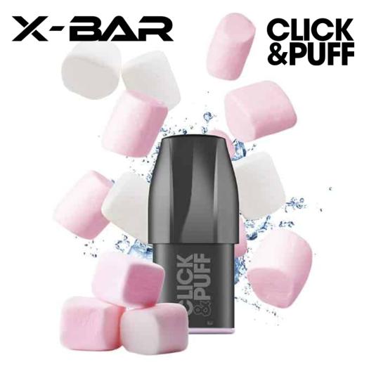 MARSHMALLOW Cartucho Click & Puff X-Bar 2ml 20mg 600 Puff (1 unidade)