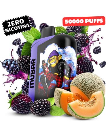 Mübar Eden Beast 50K Blackberry Melon Mint Vape Descartável 0mg