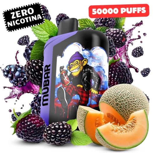 Mübar Eden Beast 50K Blackberry Melon Mint Vape Descartável 0mg