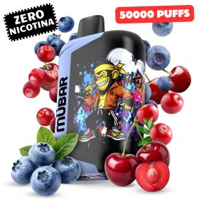 Mübar Eden Beast 50K Blueberry Cherry Cranberry Vape Descartável 0mg