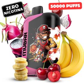Mübar Eden Beast 50K Dragon Fruit Banana Cherry Vape Descartável 0mg
