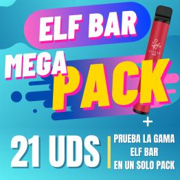 MEGA PACK Elf Bar 600 - 20mg - 21 Unidades!