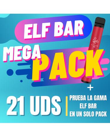 MEGA PACK Elf Bar 600 - 20mg - 21 Unidades!