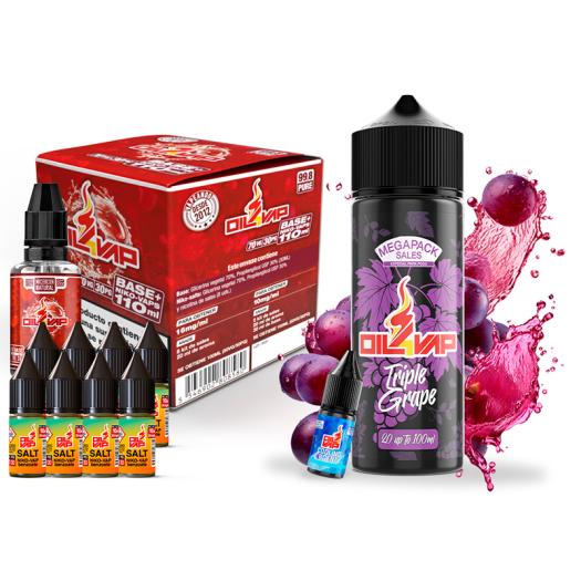 Megapack de Sais de Nictoína TRIPLE GRAPE  - OIL4VAP