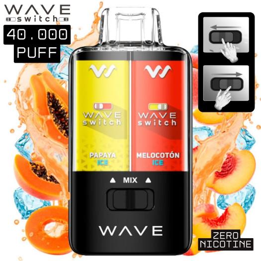 Melocoton Ice Papaya Ice 40.000 Puffs Bud Vape Wave Switch | Descartável |