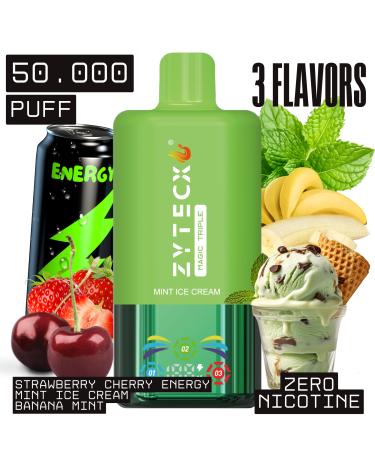 Mint Ice Cream | MAGIC TRIPLE Descartável | 50.000 Puff Sem Nicotina |