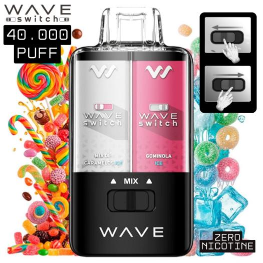 Mix de Caramelos Ice Gominola Ice 40.000 Puffs Bud Vape Wave Switch | Descartável |