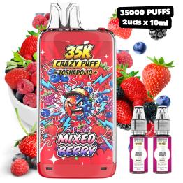 Mixed Berry Crazy Puff 35K 2x10ml 20mg Tornadoliq