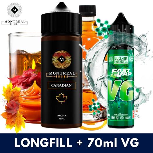 Montreal Original Canadian Aroma 30ml (Longfill) + VG FAST 70ML Montreal Original Canadian Aroma 30ml (Longfill) + VG FAST 70ML