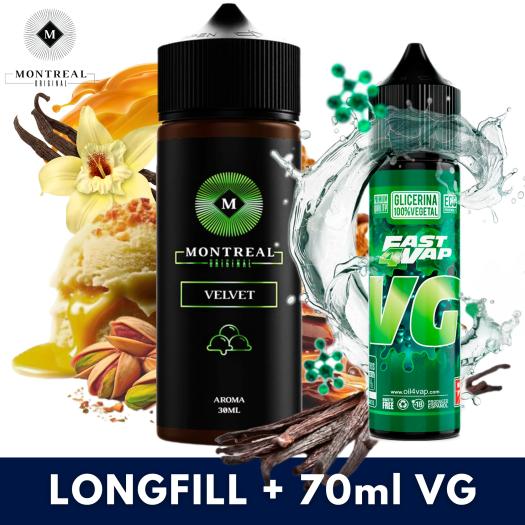 Montreal Original Velvet Aroma 30ml (Longfill) + VG FAST 70ML Montreal Original Velvet Aroma 30ml (Longfill) + VG FAST 70ML