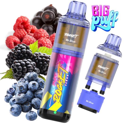 Mr Blue Rocket 32000 Puff | 2ml + 10ml + 10ml | Big Puff