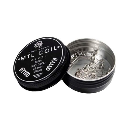Mtl Coil 26GA ni80 0.6Ω 2.5mm (20pcs) - Yachtvape