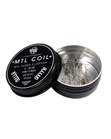 Mtl Coil Mtl Fused Clapton C10 – 2-30/40 – Ni80 0.80Ω 2.5mm (10pcs) – Yachtvape