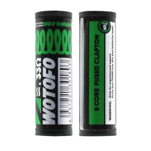 Ni80 5 Core Fused Clapton 5*30+40G / 0.33Ω (5pcs) - Wotofo