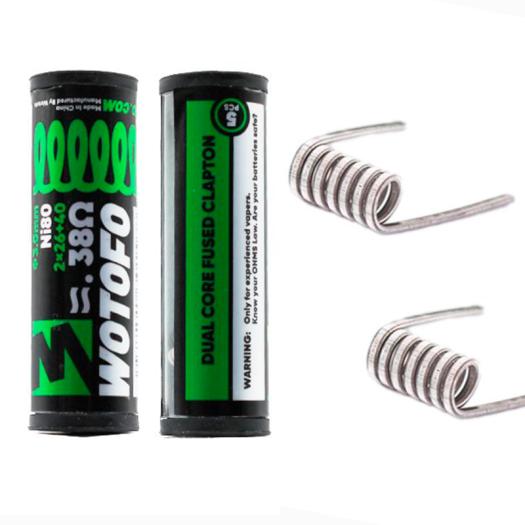 Ni80 Dual Core Fused Clapton 2*26+40G / 0.38Ω (5 uds) - Wotofo