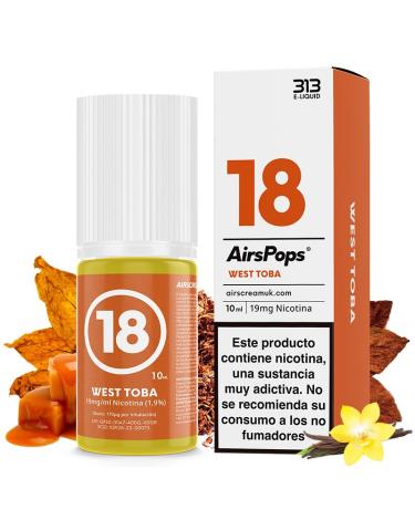 No.18 West Toba 10ml - 313 Airscream Sais de Nicotina