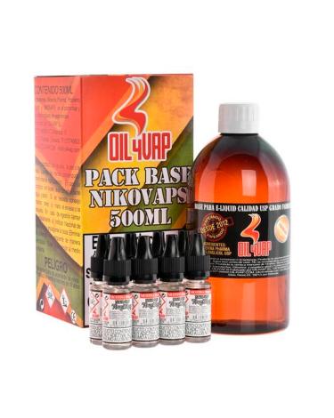 Oil4Vap - PACK BASE Y NIKOVAPS (TOTAL 500ml)