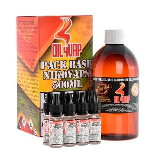 Oil4Vap - PACK BASE Y NIKOVAPS (TOTAL 500ml)