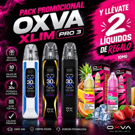 OXVA Xlim Pro 3 + 2 Nic Salts OX Passion 10mg de Brinde