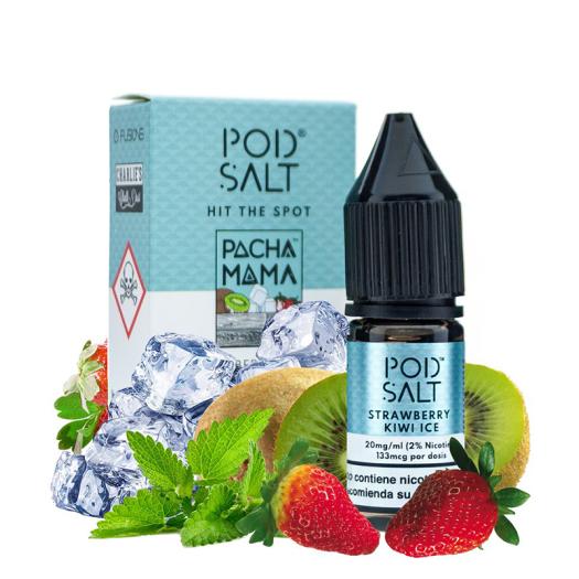 PACHA MAMA STRAWBERRY KIWI ICE - POD SALT 10 ml - Líquido con SALES DE NICOTINA