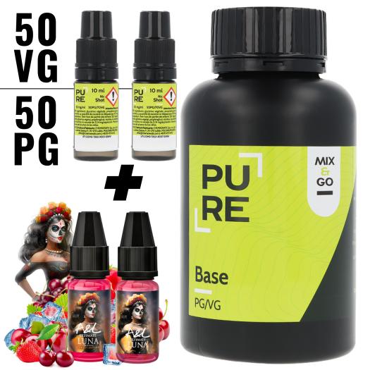 Pack 200ml Base 50/50 Mix&Go Pure + 2 uds Aromas Luna 10ml