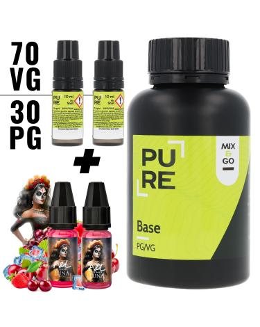 Pack 200ml Base 70/30 Mix&Go Pure + 2 uds Aromas Luna 10ml