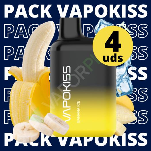Pack 4 Uds Descartáveis Vapokiss 800B 20mg