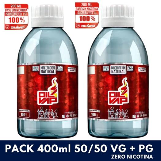 PACK 400ml 50/50 VG + PG (200ml PG + 200ML VG) - Sem Nicotina